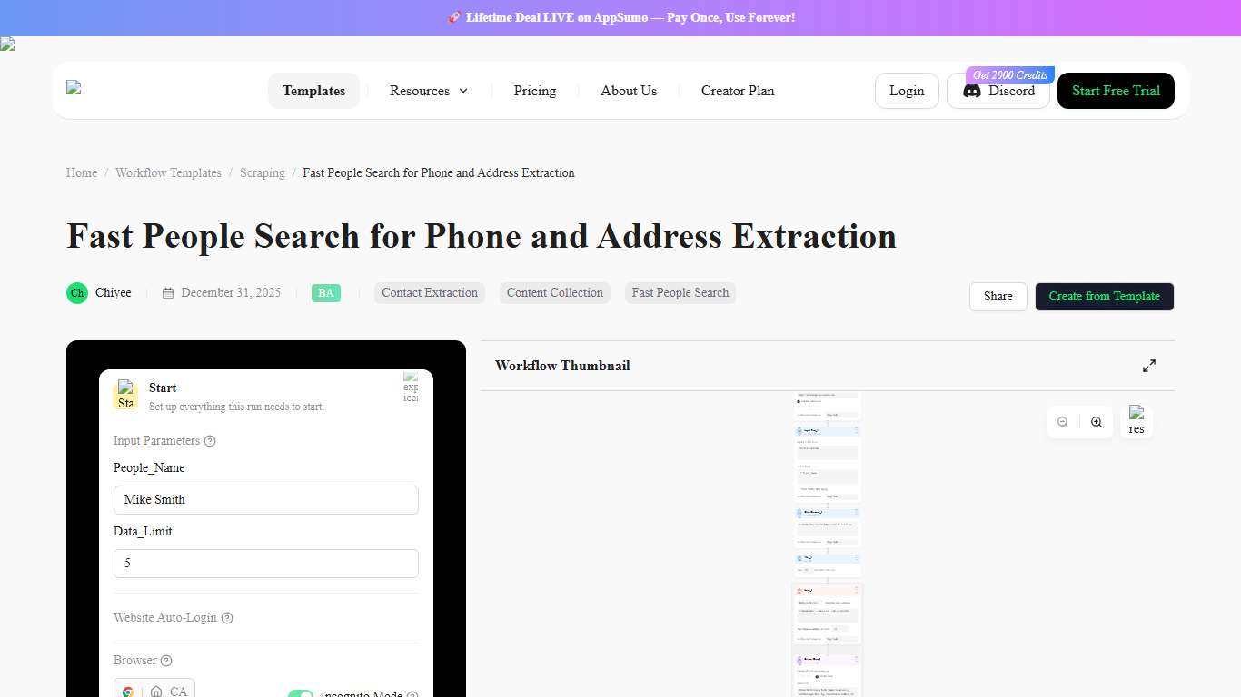 Fast People Search Free: Scrape Address & Phone Data